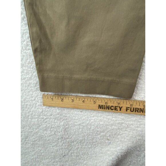 Talbots Pants Womens 8 Khaki Crop Capri Chino Stretch 3 Button Sailor 31x22 - Picture 15 of 15